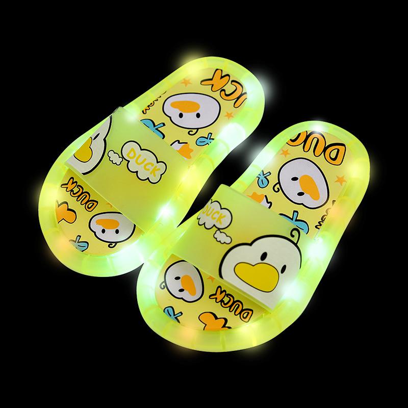 Pangpanglong Kids' Luminous Slippers - Cute, Anti-Slip for Indoor/Outdoor Use