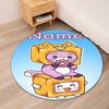 Custom Name LankyBox Printed Round Rug Carpet Chair Rug Area Rug Entryway Doormats,for Office Chair Living Room Bedroom Kitchen Room.