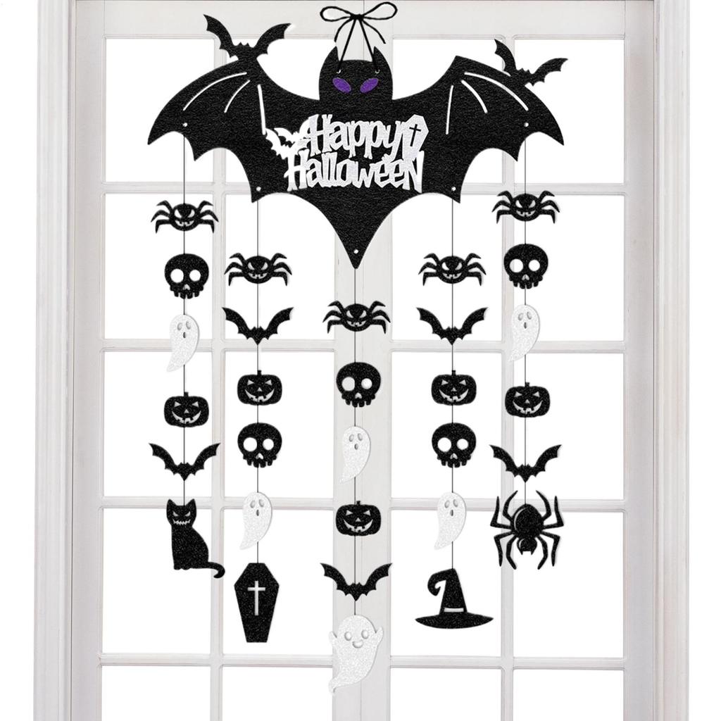 Bats Halloween Decoration bat door hanging Halloween Wall Decorations ghost festival Halloween decoration layout for Haunted