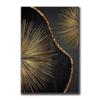 Luxury Vintage Wall Art Abstract Gold Black  Green Marble Canvas Painting with Wood Texture  Home Decor Posters  Prints