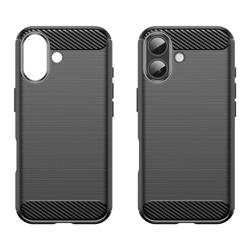 WANLONFENG LS Series For iPhone 17 Case with Screen Film,Brushed Texture Shockproof TPU Phone Cover