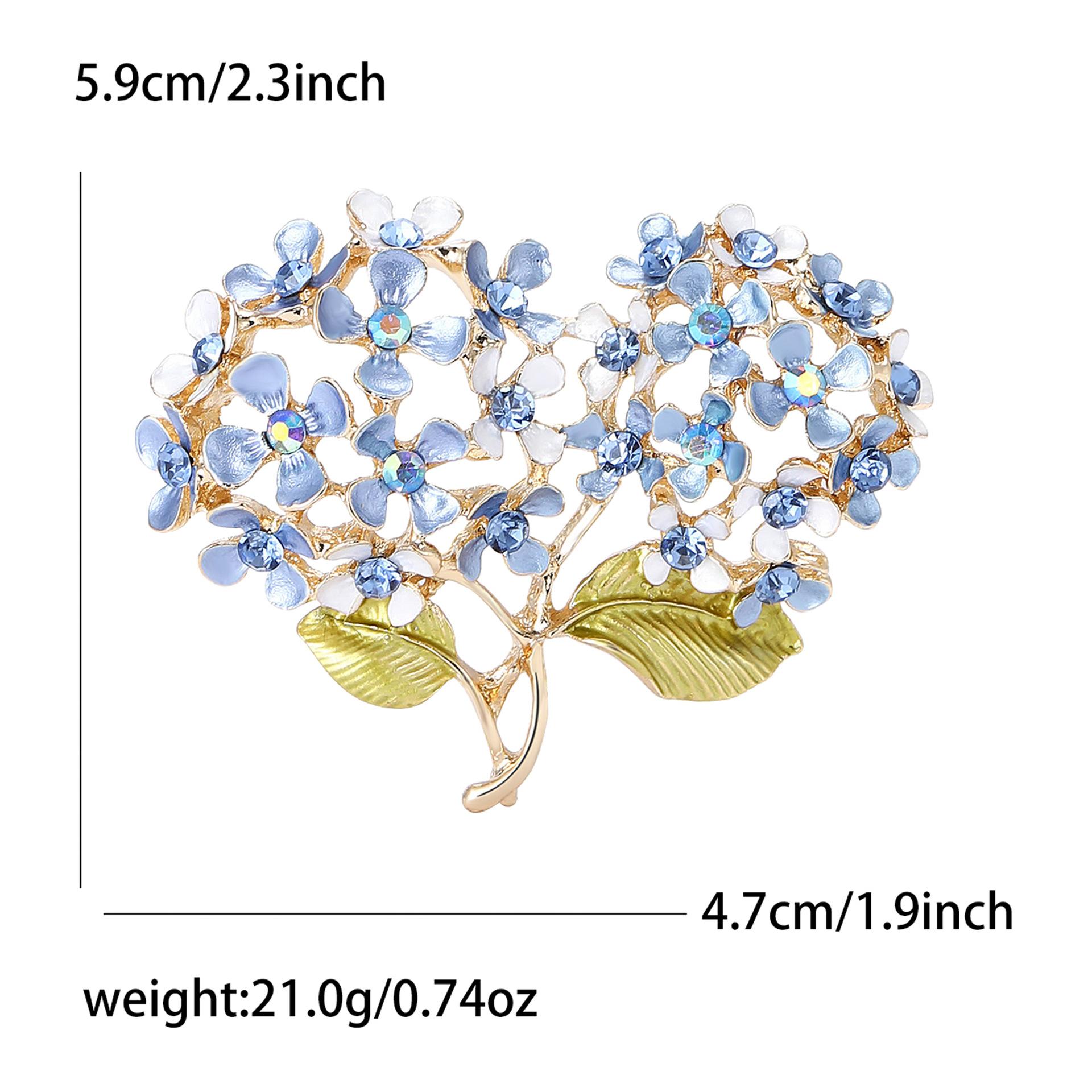 

Модная брошь в виде гортензии из эмали из сплава с двумя головками, креативная универсальная женская одежда, украшение для корсажа