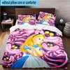 3PCS Alice and the Cat 3pcs Bedding,Including 3PCS Duvet Cover And 2pcs Pillowcases Perfect for Christmas,Ideal for Bedroom, Dormitory