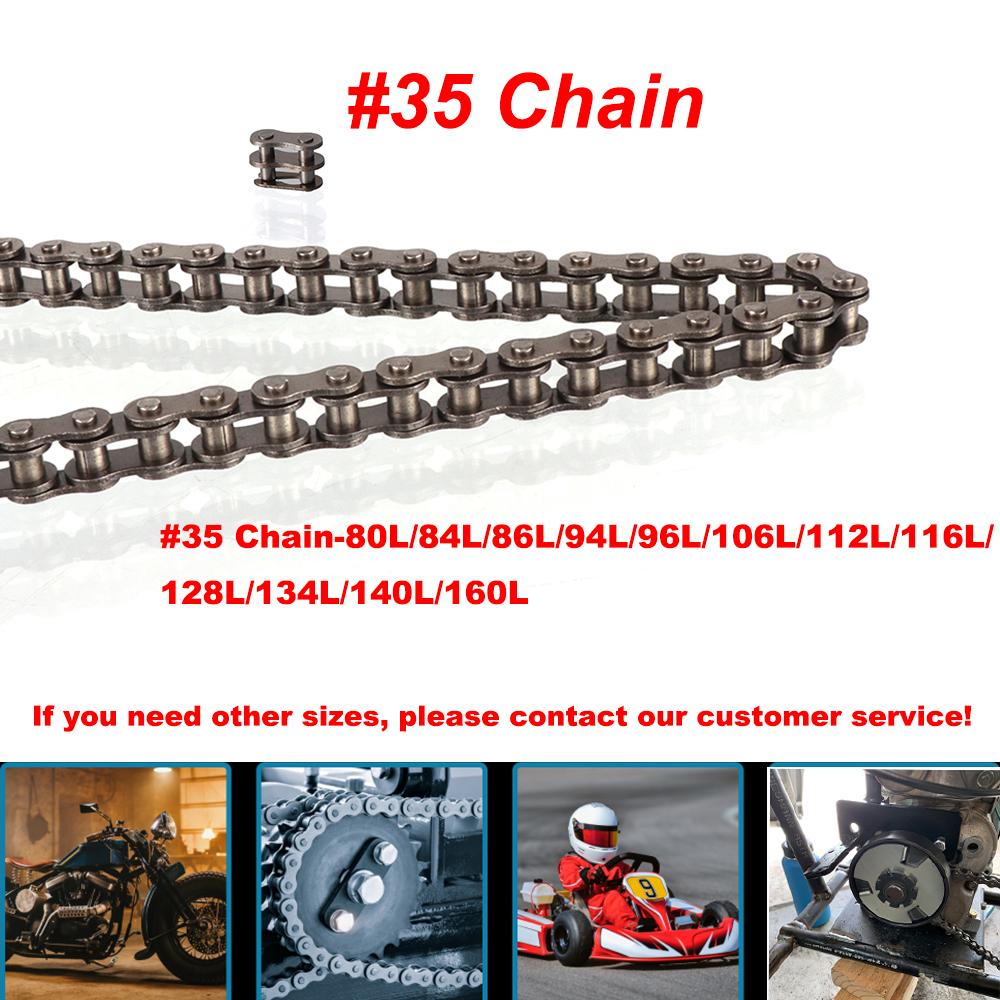 35 Roller Drive Chain 80-160 Links For 43cc 49cc Mini PIT Bike Pocket Bike Go Kart 4-Wheel Mud Bike Accessories
