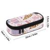 Pencil Bag Lightweight 300D Polyester Smooth Zipper with Main Compartment Mesh Pocket and Pen Slots for College and School Use