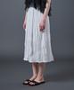 Sitipabjeu [Cp] Midi Marmont Pleated Flare Long Skirt [White] Kcl.