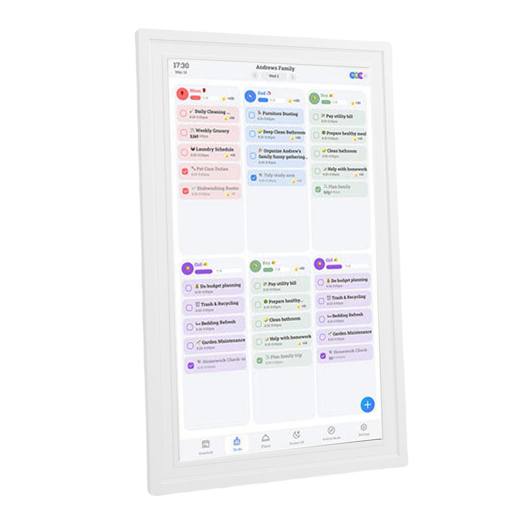 Smart Digitaler Kalender 15,6 Zoll HD Touchscreen WLAN Digitaler Bilderrahmen e Familienkalender Planer mit APP für   9.0