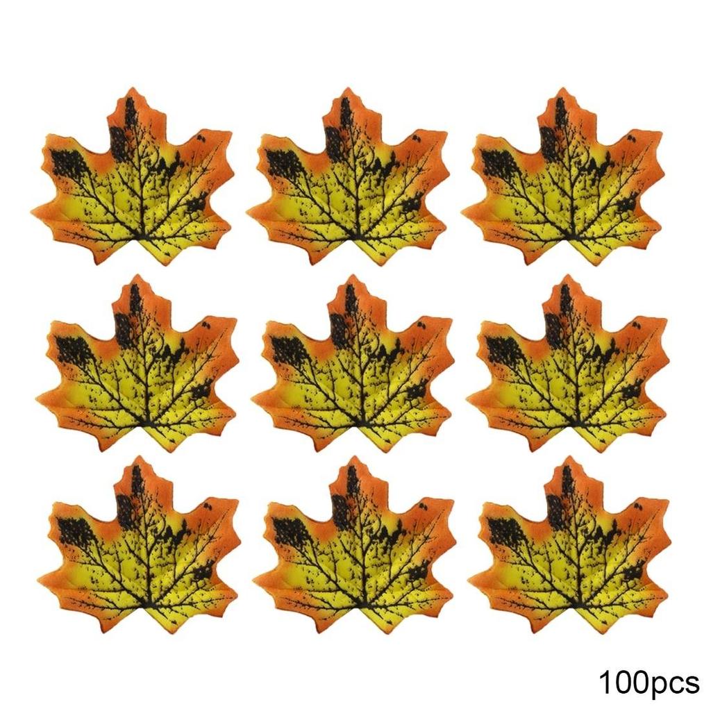 Hot Selling Mixed Color Packaging Hot Selling Simulated Maple Leaves Autumn Wedding Photography Scenes Props Holiday Decorations