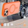 For iPhone 14/13 Case Foldable Kickstand Matte PC + TPU Phone Cover Compatible with MagSafe