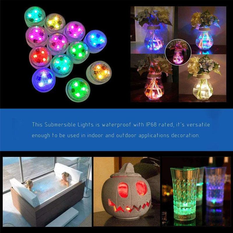 LED Car Interior Ambient Light Decoration Wireless Adhesive Bicycle Tail Light Auto Roof Atmosphere Lamp Diamond Diving Light Neon Lights 4