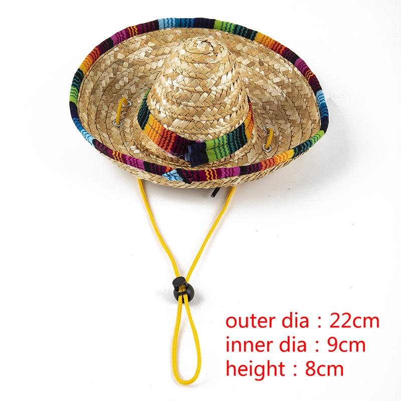 Buy Pet Woven Straw Hat For Cat Sun Hat 