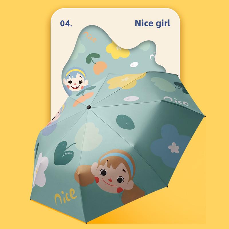 Paraply i antikk stil med 16 ribber, manuell åpning og håndtak i massivt tre, svart lim for UV-beskyttelse