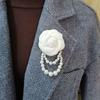 Fabric Corsage Tassel Woman Brooch Shirt Collar Accessories Korean Style Brooch Fashion Jewelry Pin