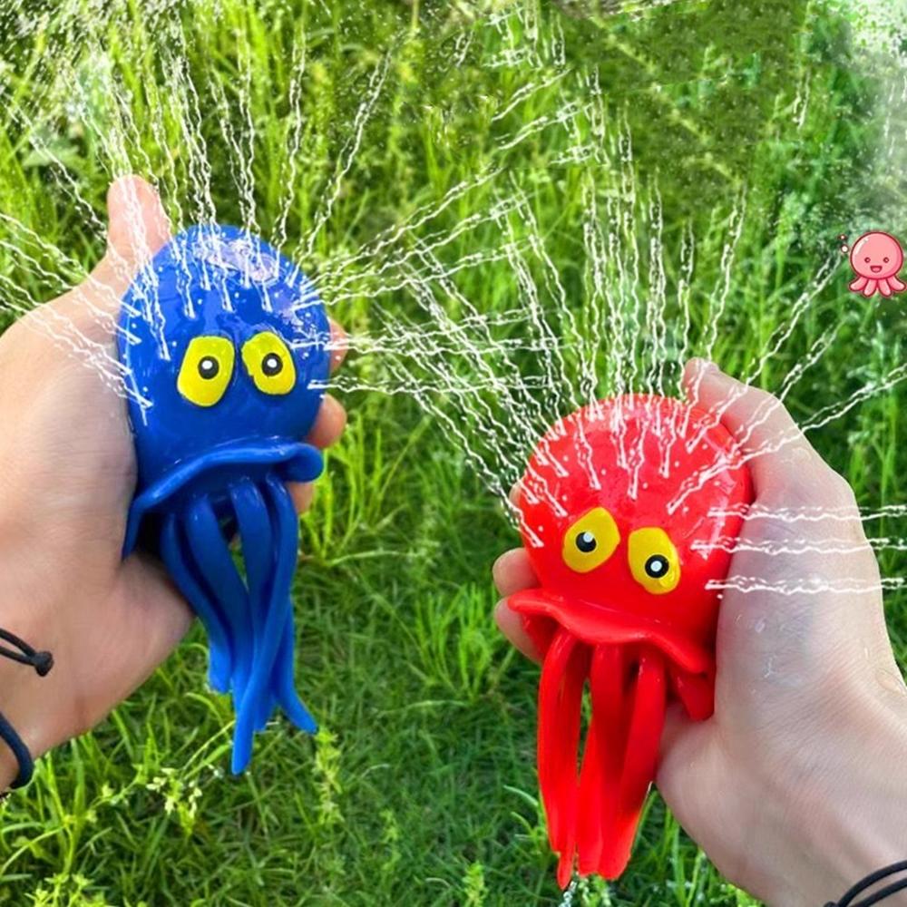 Chobotnička - Hračky do koupele pro miminka - Savé mačkací vodní hračky - Úleva od stresu - Senzorická hra - Zábava na léto v bazénu, na pláži, při plavání pro děti