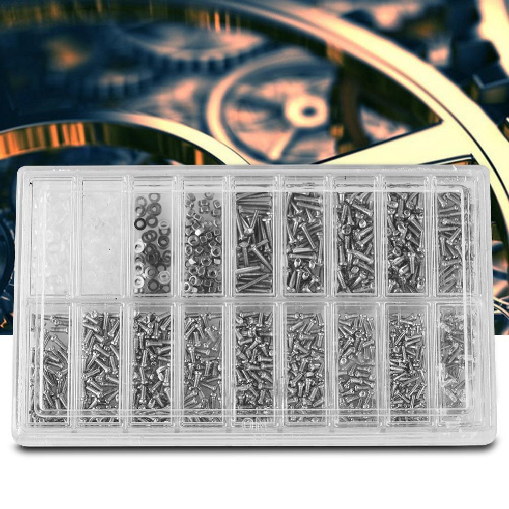Professional Stainless Steel Micro Screws 1000 Pieces Repair Screws Eyeglass Repair Glasses Repair