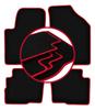 Velour Floor Mats with Red Edge For: Kia Soul I Crossover (2009-2013)