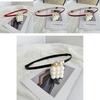 Stunning Matte Black Women's Belt With Elegant Pearl Buckle Perfect For Summer Outfits