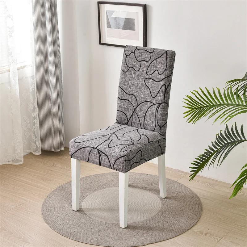 

Dining Room Chair Cover Elastic Floral Style Stretch Chairs Slipcovers Seat Covers Protector Removable for Wedding Hotel Kitchen 1pc Chair Cover