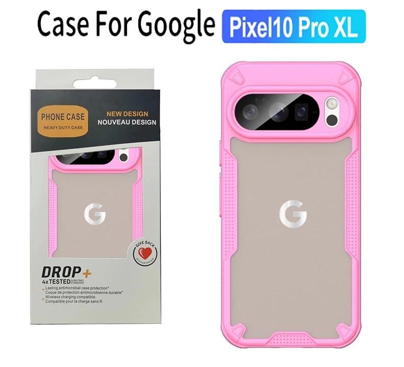 Frosted Matte Translucent Hybrid Rugged Armor Phone Case For Google Pixel 10 9 Pro XL 9A 8 A/Pro Anti-fall Lens Protector Cover
