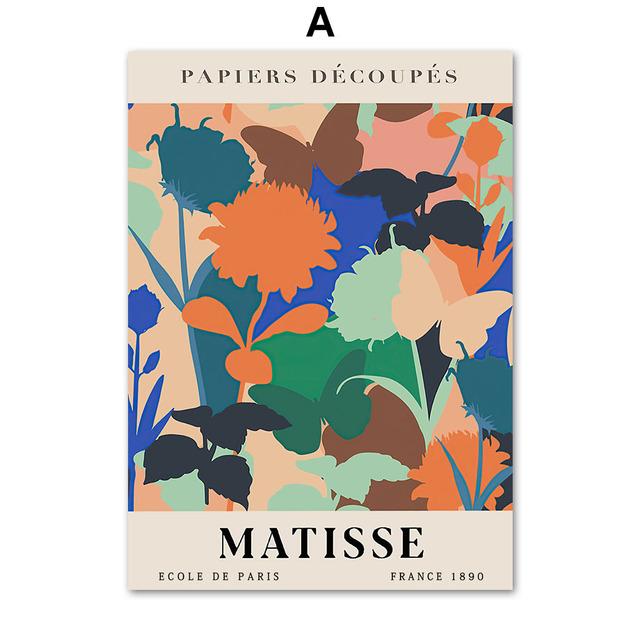 

Матисс красочные цветочные формы настенная живопись на холсте плакаты на скандинавскую тему и принты абстрактные настенные панно для декора гостиной 21cm×30cm NoFrame