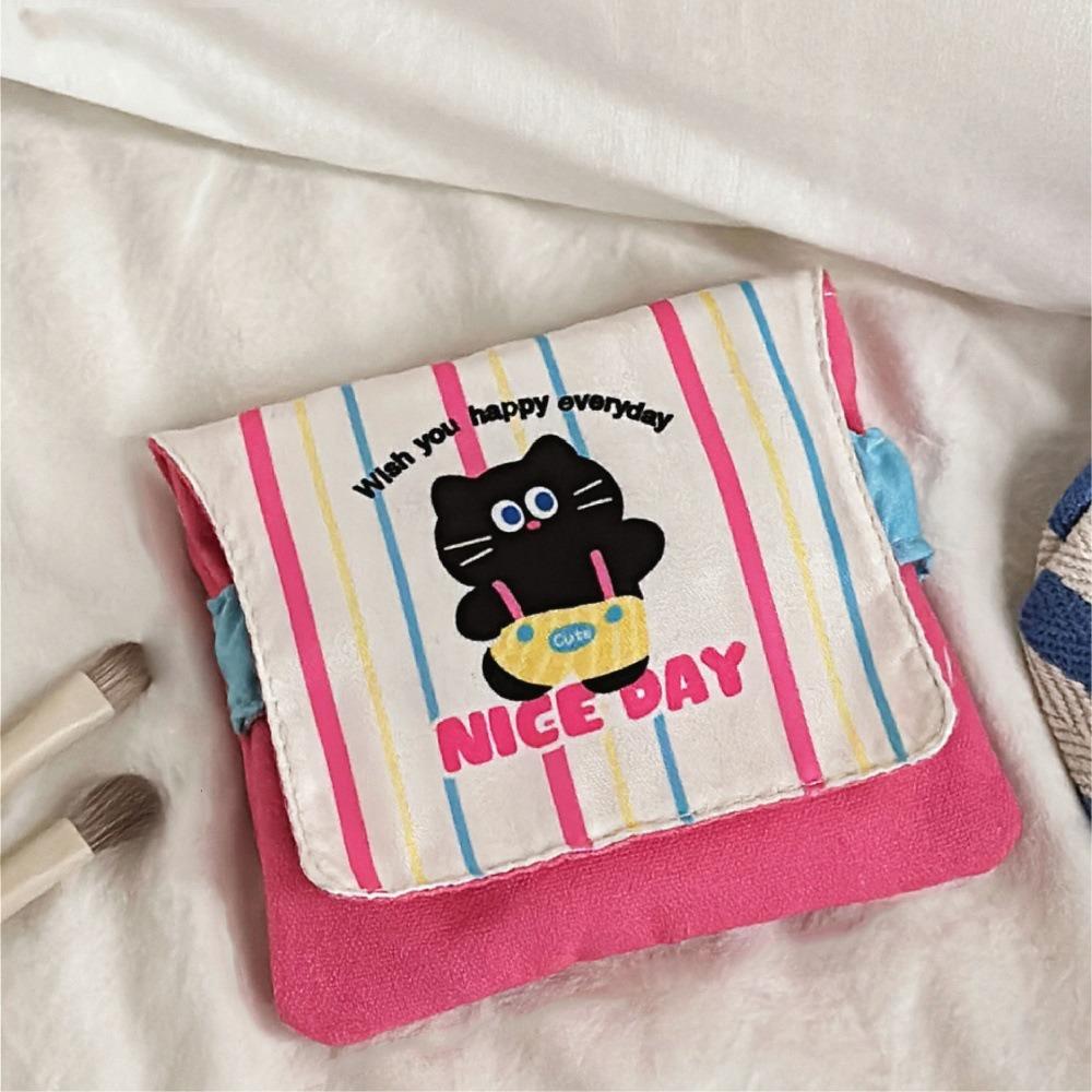 Large Capacity Mini Cosmetic Bag Puppy Cartoon Coin Purse Sanitary Napkin Storage Bag Women