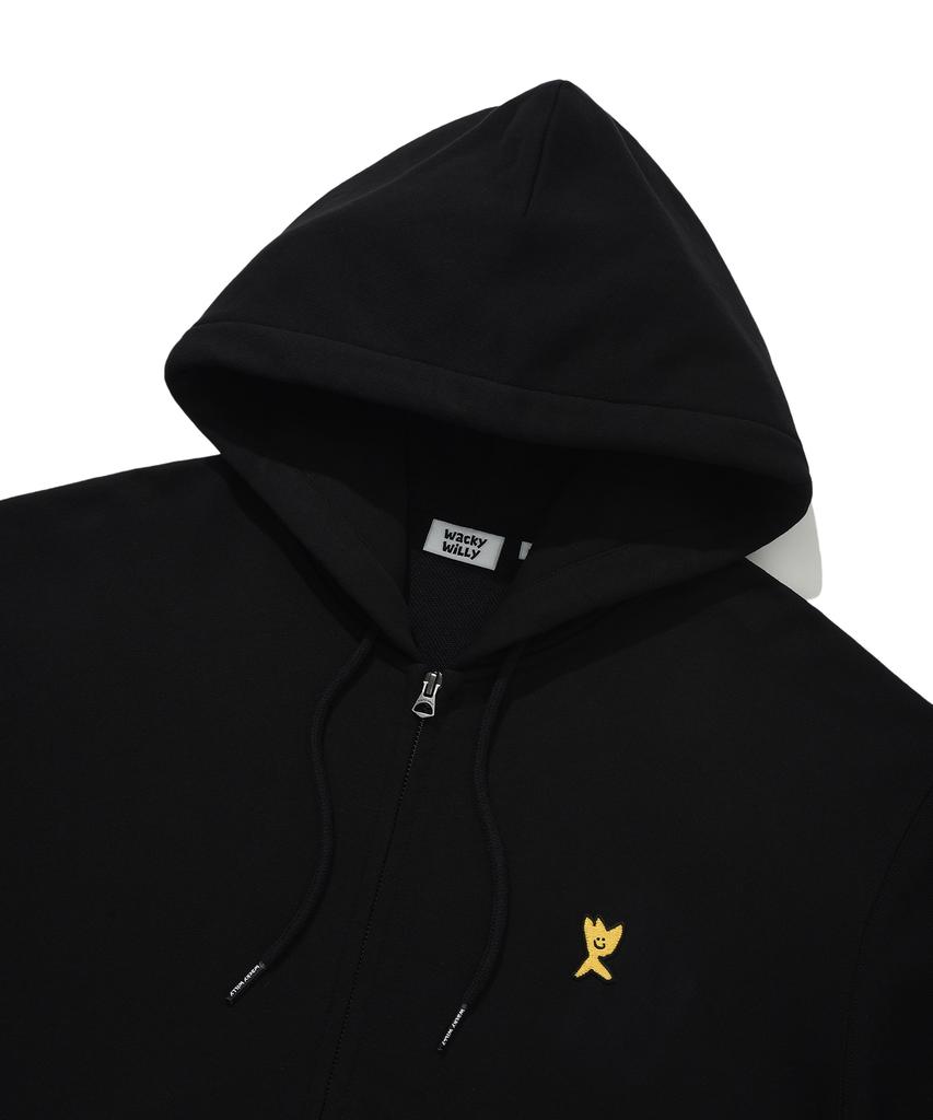 Wacky Willy Signature Kiki Wappen Zip-Up Hoodie Black
