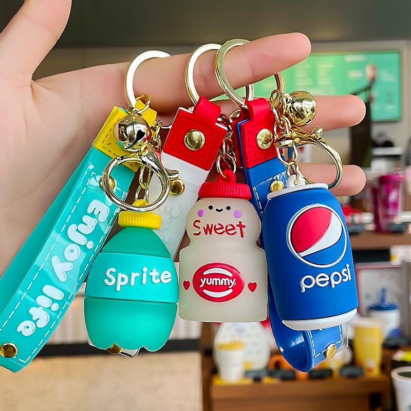 Portachiavi Personalizzato a Forma di Lattina di Cola & Sprite - Creativo Portachiavi a Forma di Borsa Bevanda Simulatione Regalo