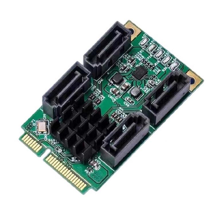 Multiple Port SATAs 3.1 Adapters Card for Mini PCIe Slot 6Gb/s Transfer Speed Crosses Platform Compatibility