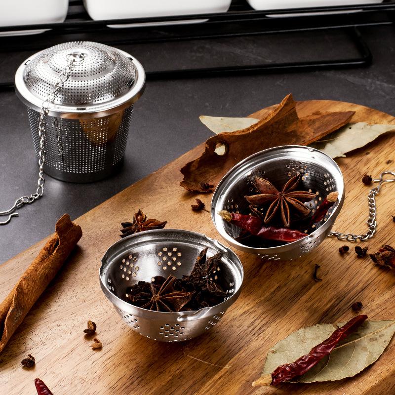 Multi Style Tea Infuser For Spice Fine Mesh Coffee Herbal Filter Kitchen Soup Seasoning Ball Tea Strainer Teaware Accessories