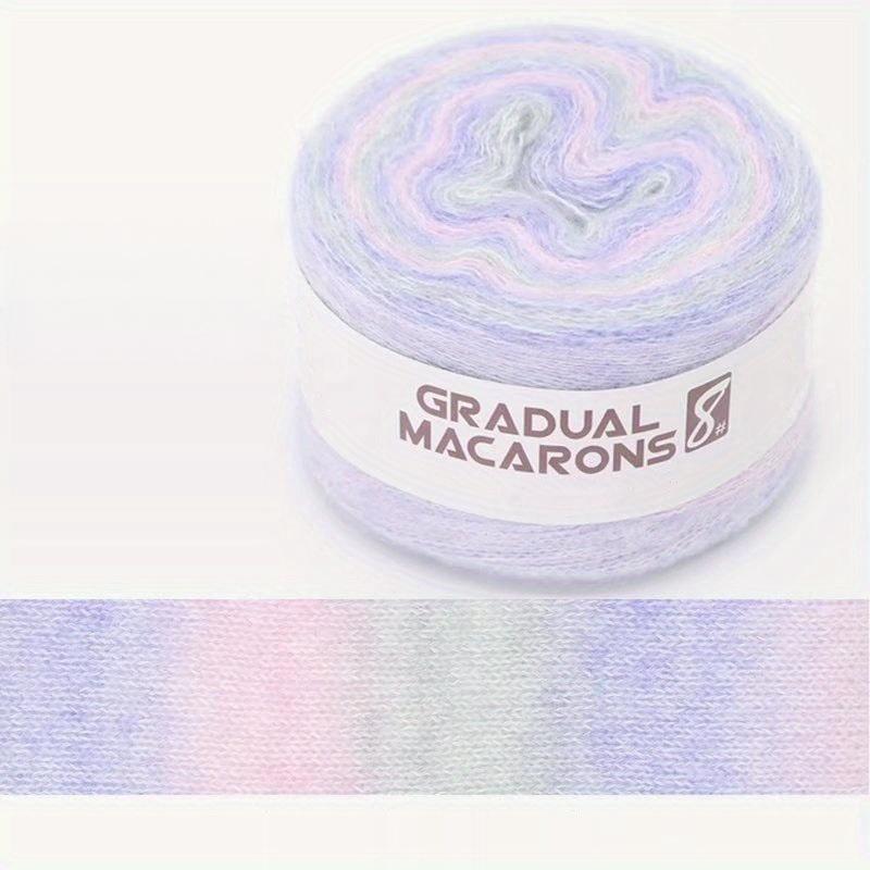 6pcs Gradient Yarn Chunky Polyester Knitting Bundle for Gloves & Hats - Multicolor Ombre, 600g DIY Yarn