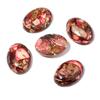 2pcs/lot Natural Stone Cabochon Colorful Imperial Jasper Oval Beads Gemstone Cabochon For DIY Necklace Rings Jewelry Accessories