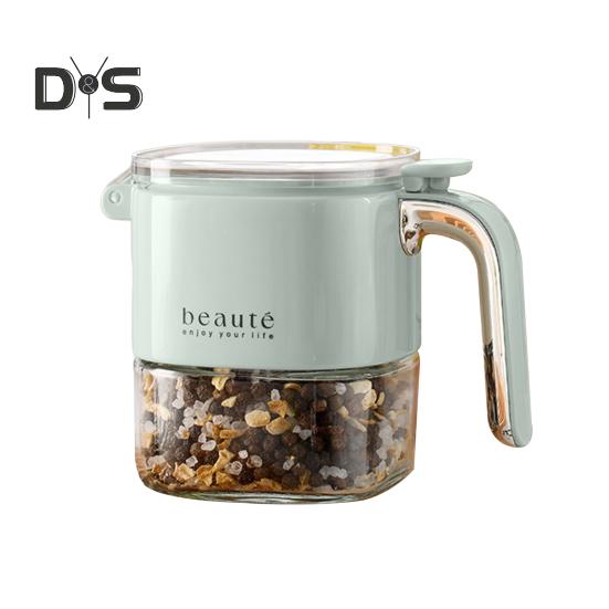 

Банка для приправ, стеклянная герметичная бутылка для специй, органайзер с крышкой с кнопкой, влагонепроницаемые пустые контейнеры для специй для кухни зелёный