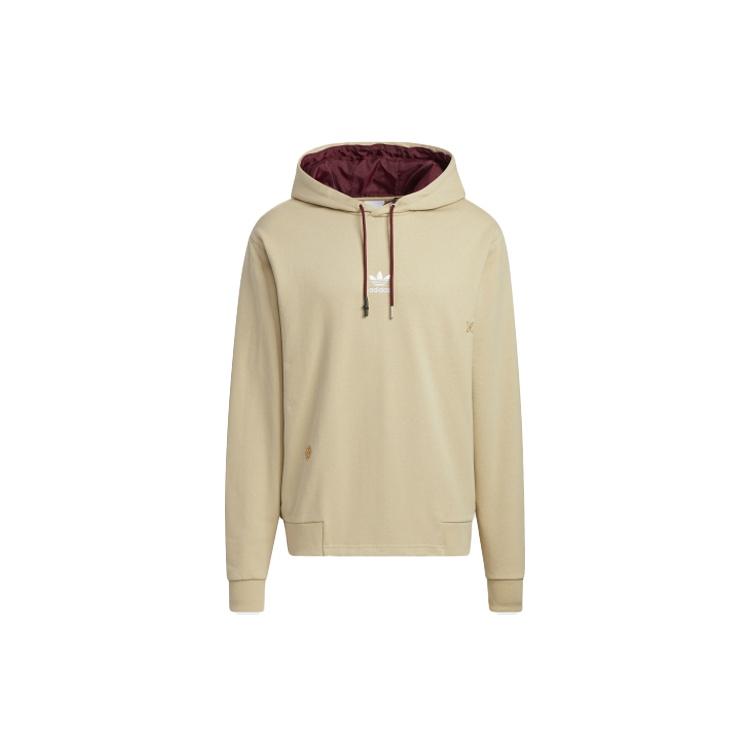 adidas originals Cny Hoody Limited Solid Color Logo Pullover Prairie Brown Men s HC0563 XS