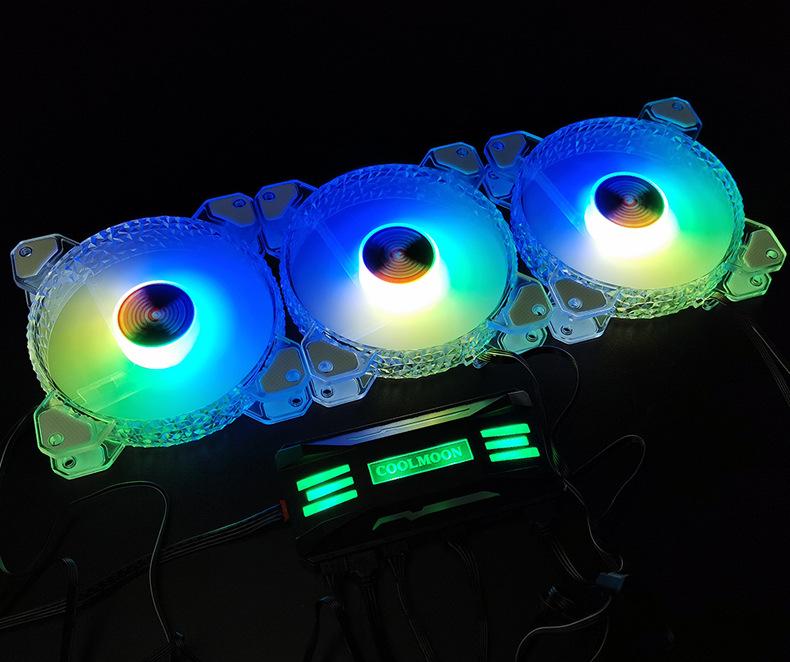 5V 3-pin ARGB Sync Fan Controller with PWM Temperature Control & Wireless Remote