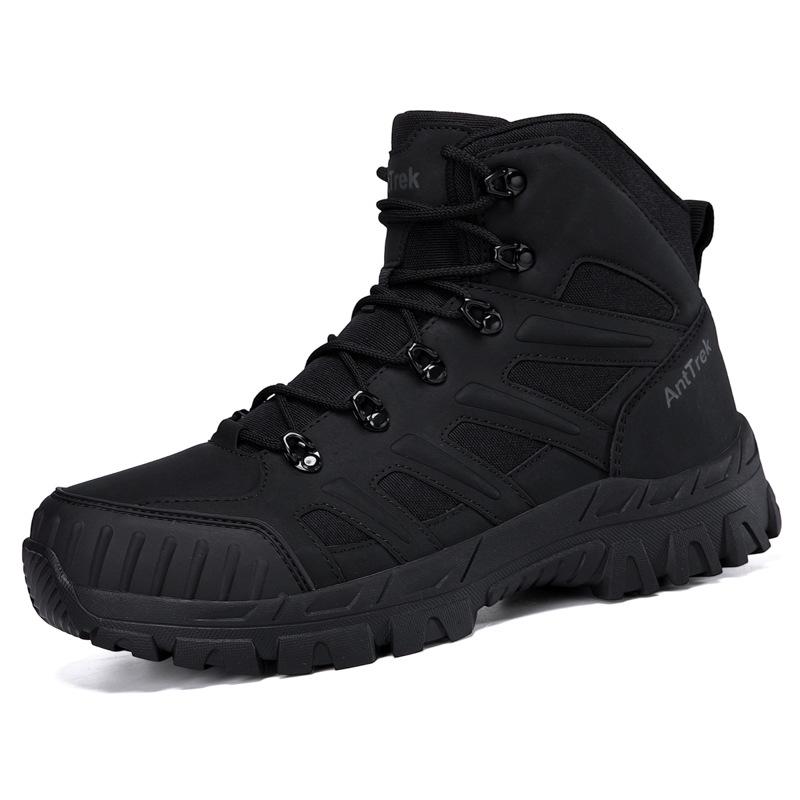 

Breathable Waterproof High-Top Tactical Hiking Shoes for Outdoor Desert Mountaineering 40 чорний