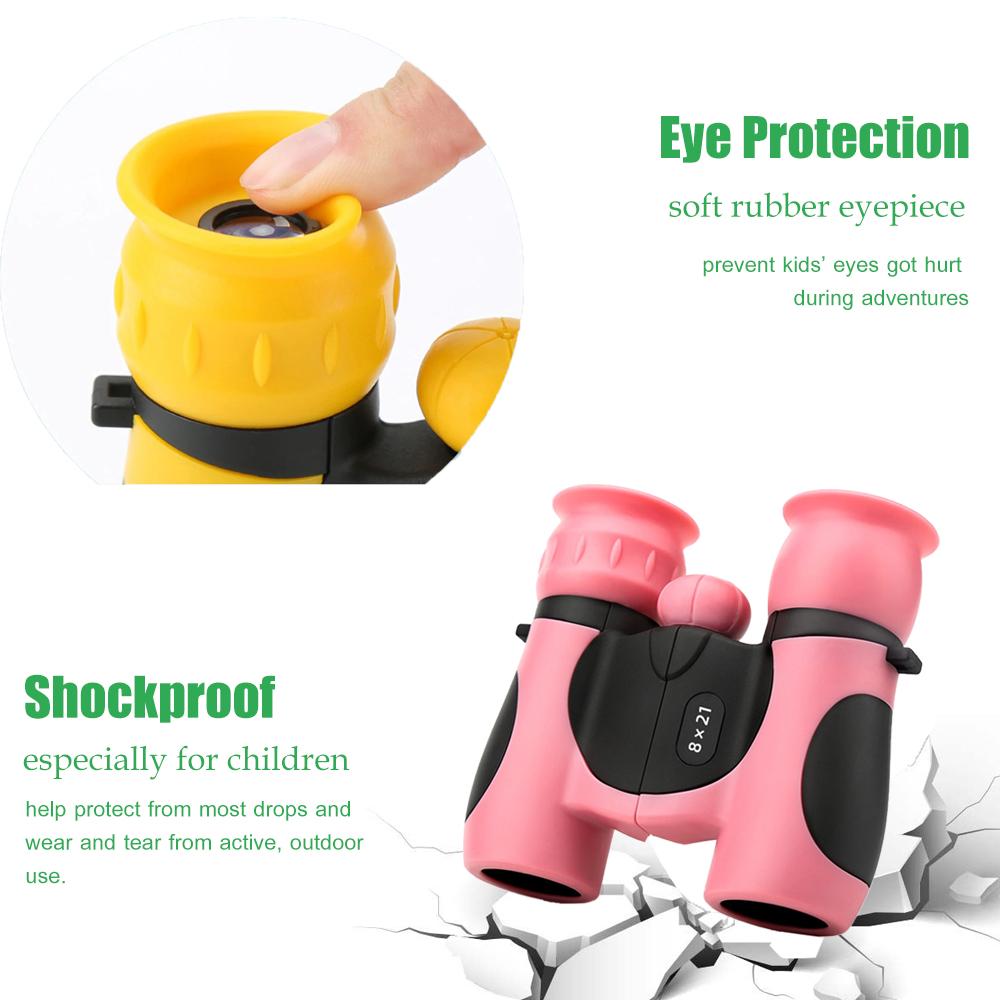 Fernglas für Kinder, 8x21, hochauflösendes Kinderfernglas, Geschenkset für Jungen und Mädchen, tragbar, für Kinder