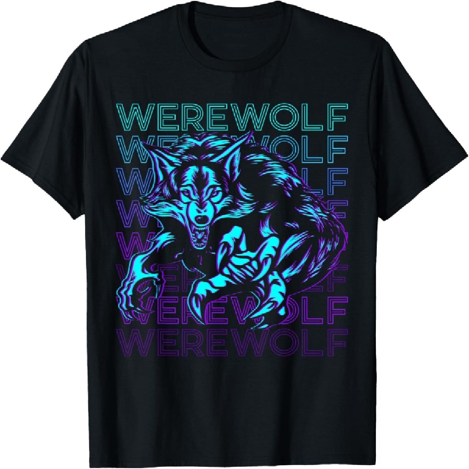 Werewolf Retro T-Shirt XXXXXL разноцветный