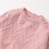 Suéter de Punto para Niñas Jersey Infantil Top de Princesa con Patrón Elegante y Diseño de Encaje