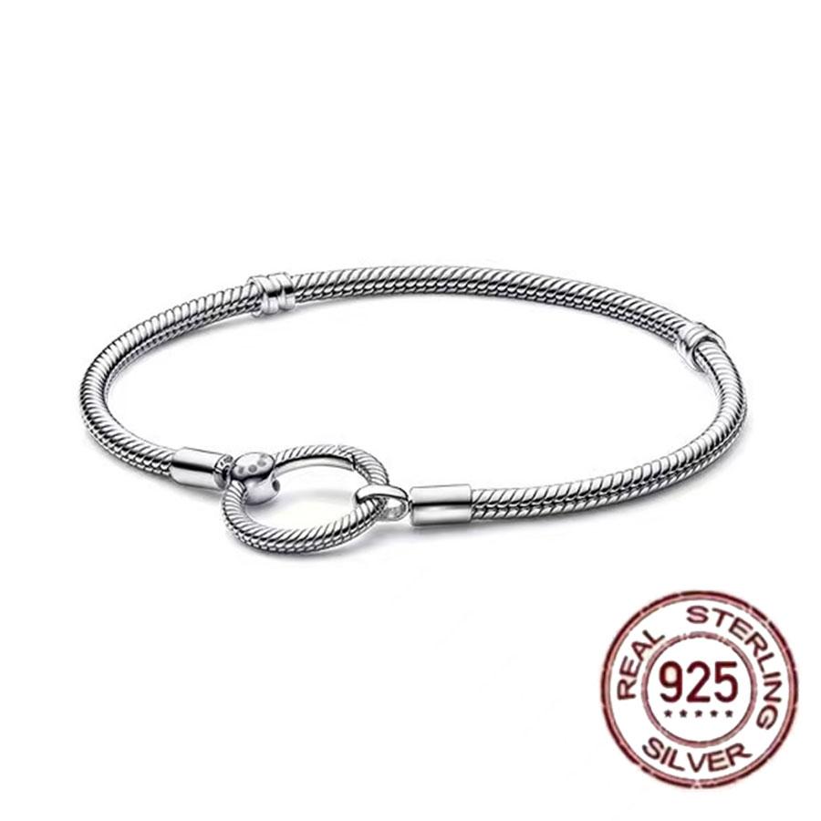 Best-selling 925 Sterling Silver Heart-shaped Crown Snake Bone Chain, Perfect for the Original DlY Bracelet! Ladies' Birthday Fa