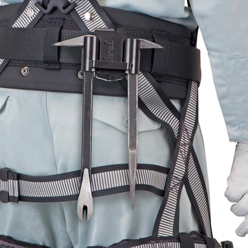 Tajima Safe System Detachable Tool Holder, High-Strength Steel, Short Bar, Double, SFKHI-SBW. Easy To Attach and Detach. Can Be Attached To Your Belt