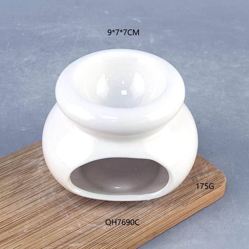 Ceramic Pure Black With Flower Holes Aromatherapy Stove Essential Oil Essential Oil Heating Stove