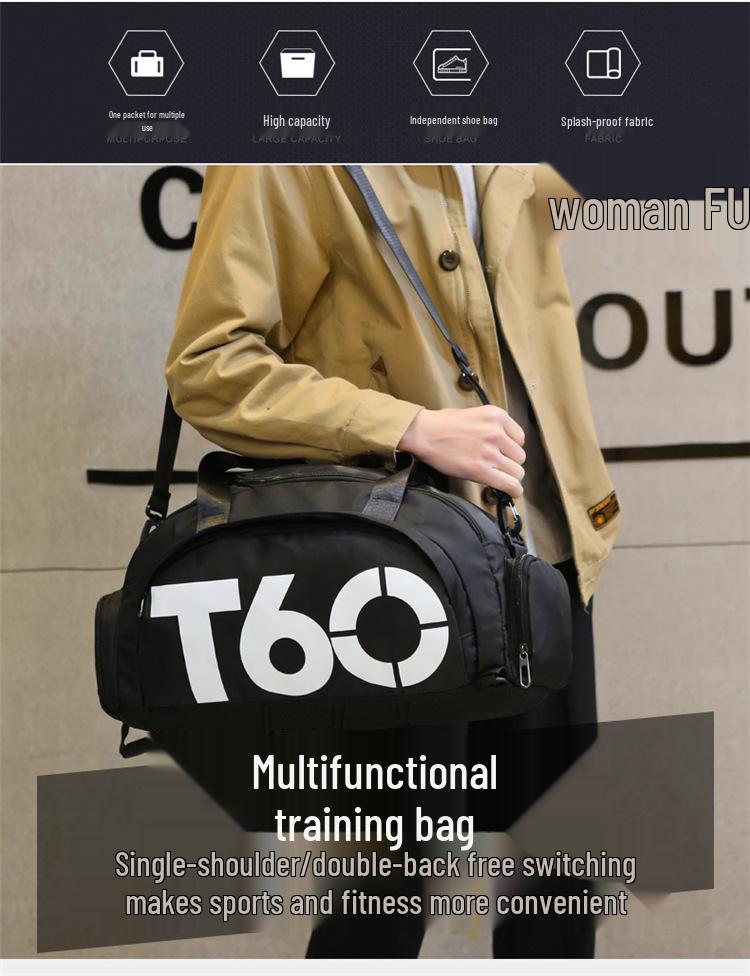 Large Waterproof Travel Bag with Wet/Dry Separation for Sports, Yoga, Swimming, Fitness, Student or Business Trips