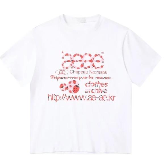 

Летняя Aeae Корейский Нишевый Трендовый Бренд Spice Girl Универсальная Повседневная Свободная Футболка с Коротким Рукавом с Принтом Букв Модная Универсальная M