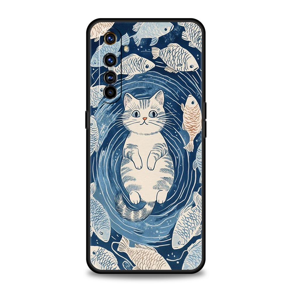 Blue Ocean Fish Case For Realme C67 C63 C55 C53 C35 C25 C21 GT 2 3 5 6 10 11 12 13 Pro Plus 5G Soft TPU Phone Cover Fundas Bags