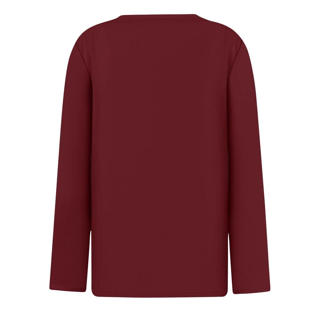 Women's T Shirt Tee Color Long Sleeve Daily Weekend Fashion Basic V Neck Regular Top