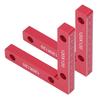 2pcs Right Angle Clamps Aluminum Alloy Material Anodized Clear Scale Red 90 Degree Positioning Tool