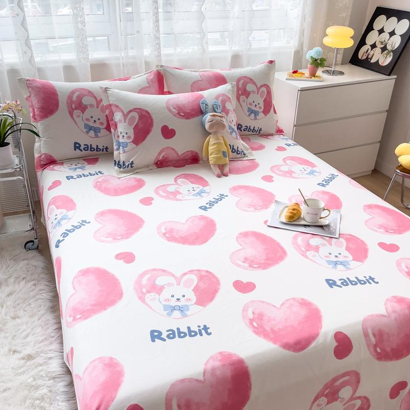 Cearșaf de pat 100% bumbac, animale din desene animate, câine, pisică, imprimat, cearșaf dublu, king-size, pentru fete, băieți, copii, un singur pat Queen