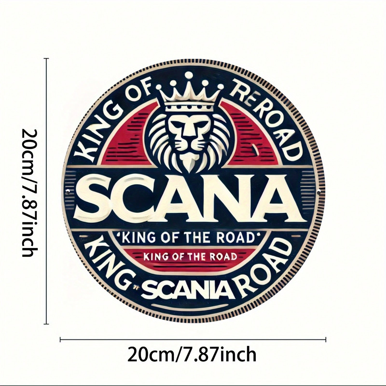 

SCANIA Король Дорог Грузовик 8x8 Круглый Алюминиевый Металлический Знак Подарок Мужчине Гараж Кафе Бар Настенный Декор разноцветный