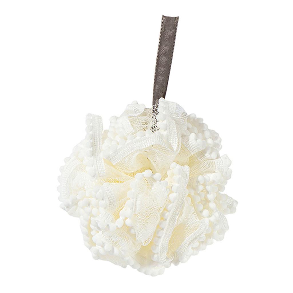 Bath Mesh Sponge Soft Exfoliating Large Rich Dense Foaming Mesh Shower Ball for Men Women Milky