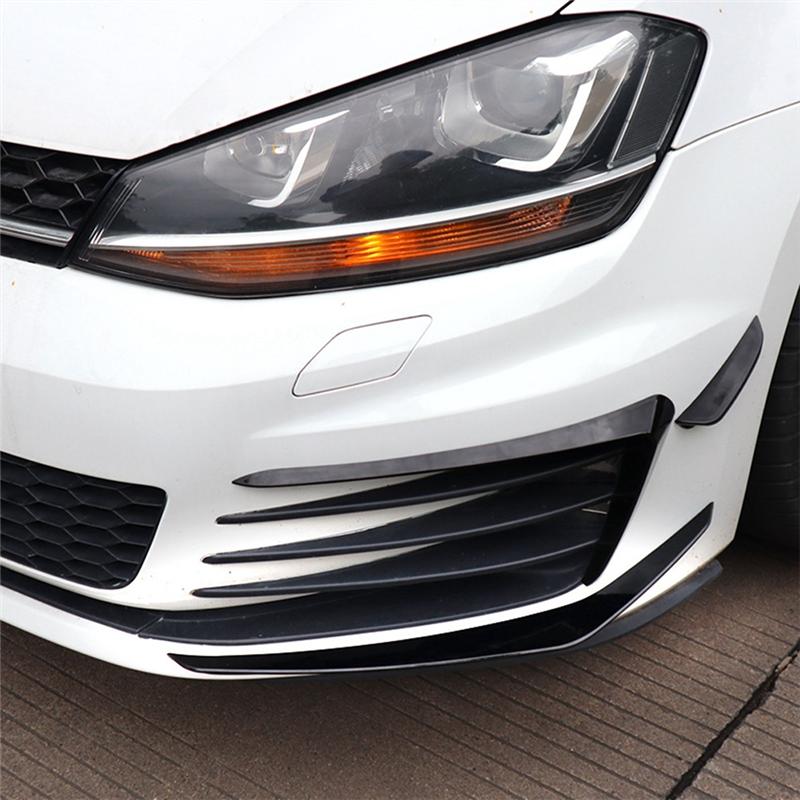 Front Bumper Splitter For VW GOLF 7 MK7 Gti 2013-2016 Fog Light Cover Air Vent Trim Flap Canards Body Kit Parts Accessories